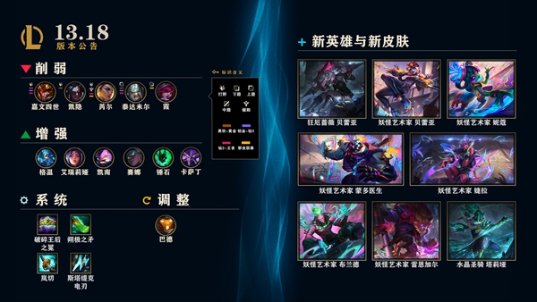 英雄联盟9.14更新内容 LOL9月14日更新公告一览